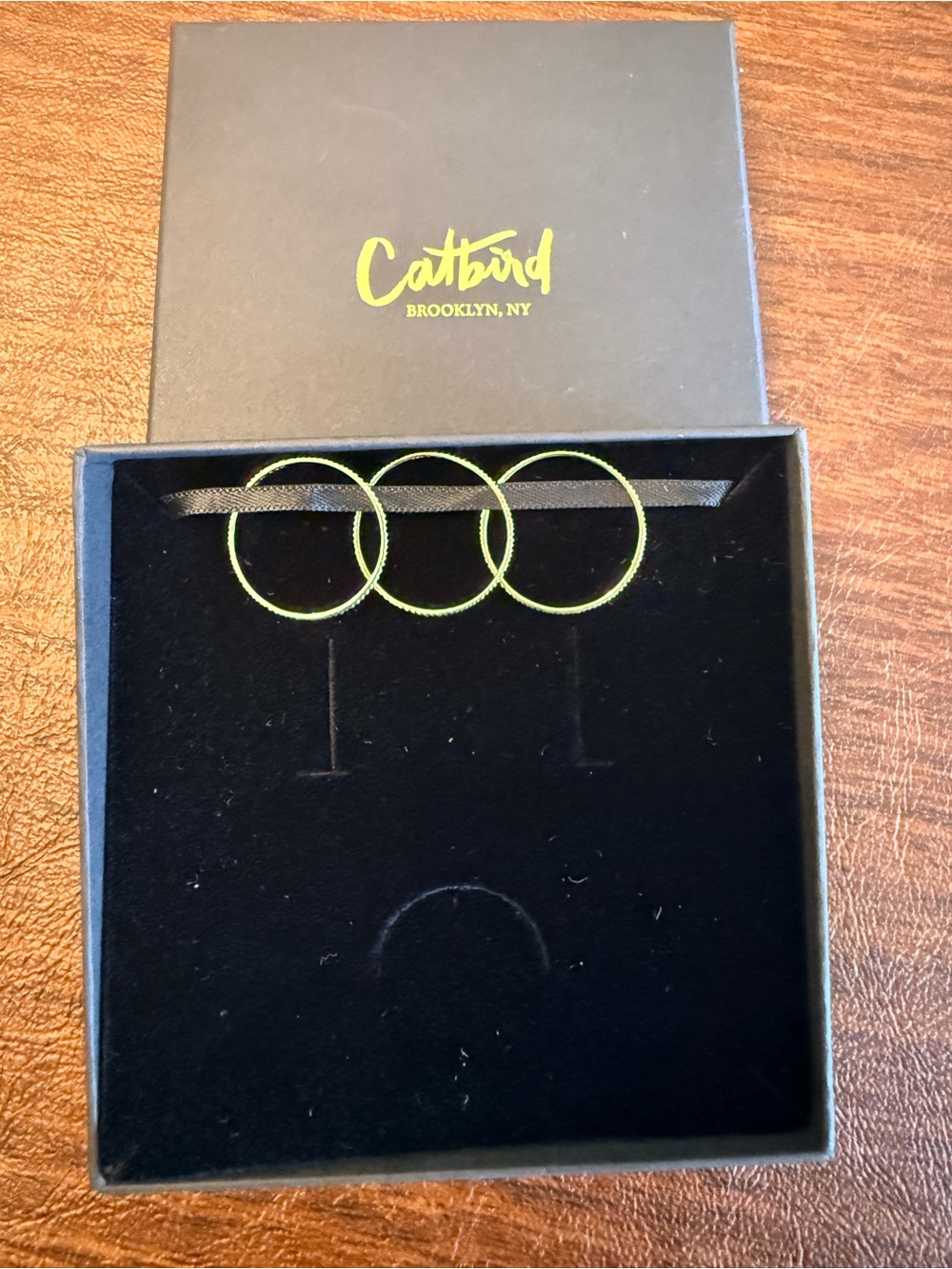 Set of 3 Catbird NYC Petite Fountain Rings, 14K! Great as a stack! Size 8. - Picture 2 of 4